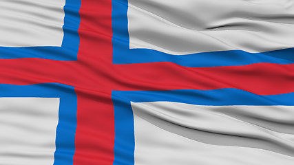 Image showing Closeup Faroe Islands Flag