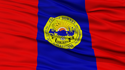 Image showing Closeup of Downey City Flag