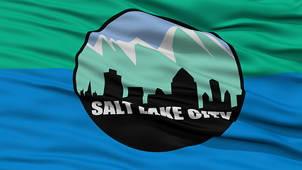 Image showing Closeup Salt Lake Flag