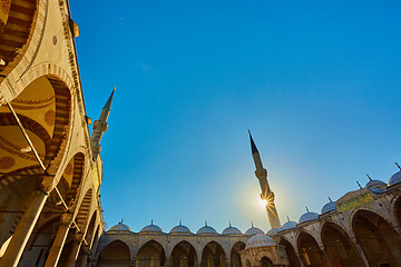 Image showing View of the Blue Mosque, Sultanahmet Camii, in Istanbul, Turkey