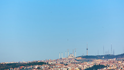 Image showing Camlica Mosque under construction