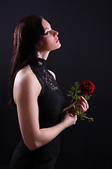 Image showing Woman with rose