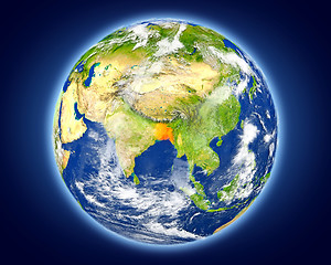 Image showing Bangladesh on planet Earth