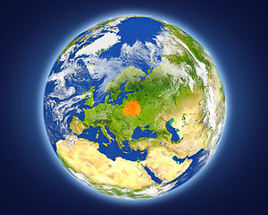 Image showing Belarus on planet Earth