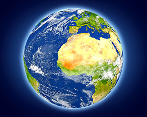 Image showing Mali on planet Earth