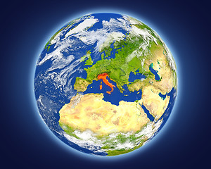Image showing Italy on planet Earth