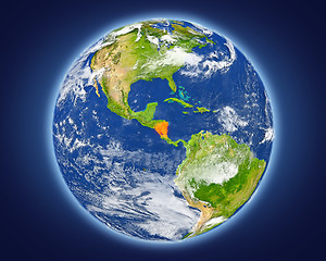 Image showing Nicaragua on planet Earth