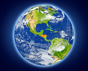 Image showing Honduras on planet Earth