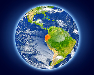 Image showing Ecuador on planet Earth