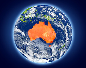 Image showing Australia on planet Earth