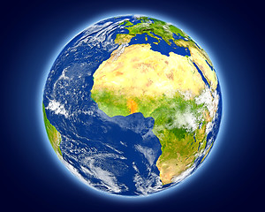 Image showing Togo on planet Earth