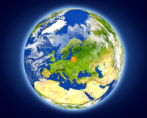Image showing Lithuania on planet Earth