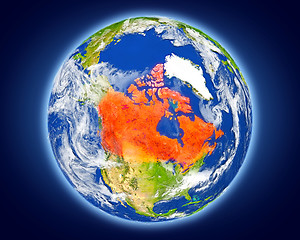 Image showing Canada on planet Earth