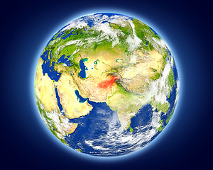 Image showing Afghanistan on planet Earth