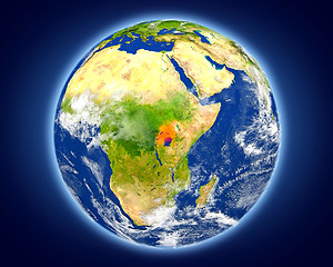 Image showing Uganda on planet Earth
