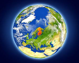 Image showing Finland on planet Earth