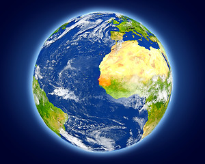 Image showing Senegal on planet Earth