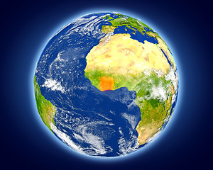 Image showing Ivory Coast on planet Earth