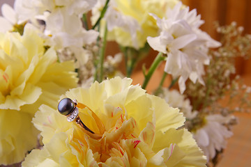 Image showing Ring with blue pearl