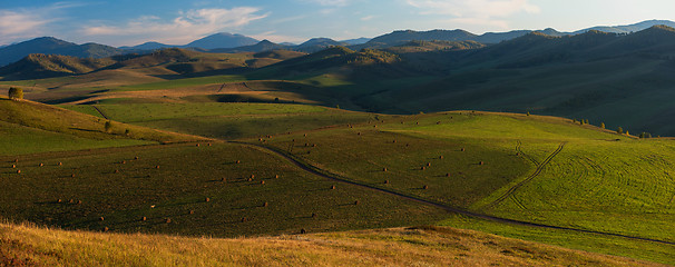 Image showing Beauty summer evening in the mountains