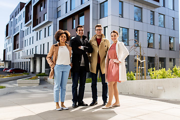 Image showing international group of people on city street