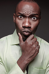 Image showing portrait of handsome young black african man