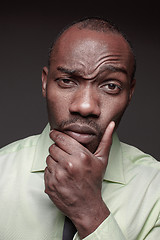 Image showing portrait of handsome young black african man