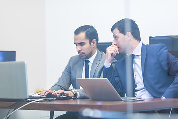 Image showing Corporate businessteam working in modern office.