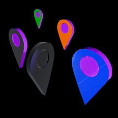 Image showing Realistic 3d pointer of map. 3d illustration