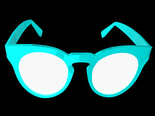 Image showing Cool red sunglasses. 3d illustration