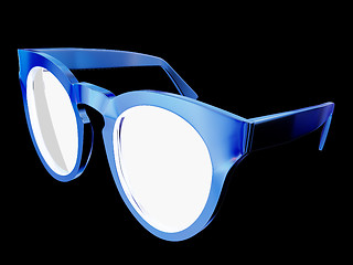 Image showing Cool gold sunglasses. 3d illustration