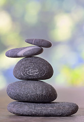 Image showing stack of  pebble stones 