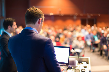 Image showing Speaker at Business Conference and Presentation.