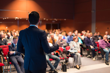 Image showing Speaker at Business Conference and Presentation.