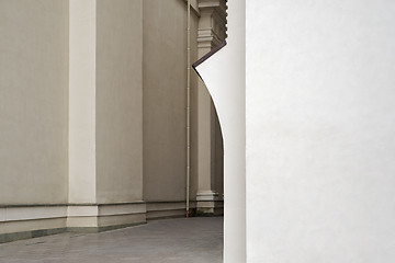 Image showing white stucco wall of historical building