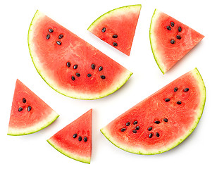 Image showing slices of watermelon