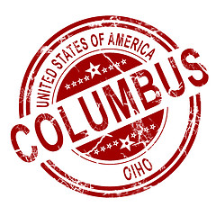 Image showing Columbus Ohio stamp with white background