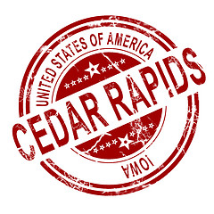 Image showing Cedar Rapids stamp with white background