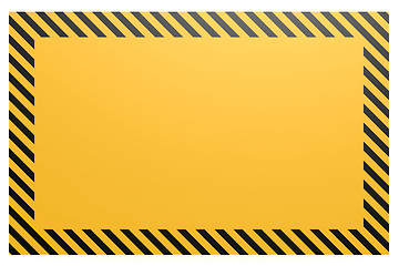 Image showing Blank yellow and black banner