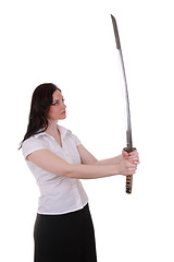 Image showing Woman with sword