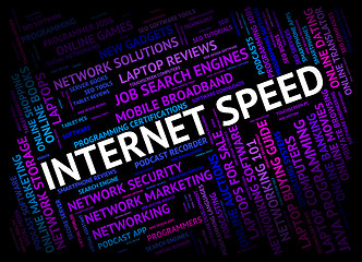 Image showing Internet Speed Shows World Wide Web And Fast