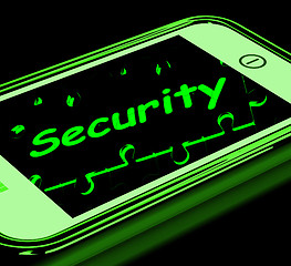 Image showing Security On Smartphone Shows Secure Password