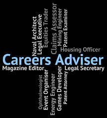 Image showing Careers Adviser Shows Work Professions And Guide