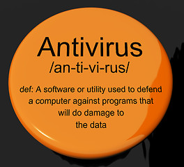 Image showing Antivirus Definition Button Showing Computer System Security