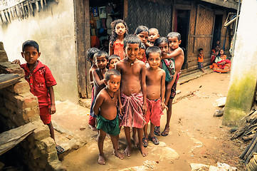 Image showing Curious children in Bangladesh