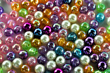 Image showing color plastic beads