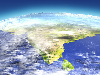 Image showing Indian subcontinent from space