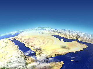 Image showing Arab Peninsula from space