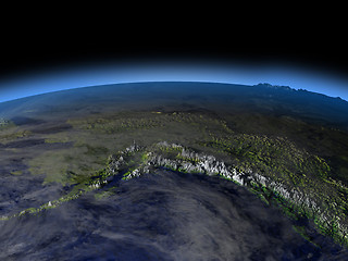 Image showing Alaska at night