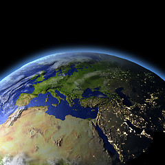 Image showing EMEA region from space